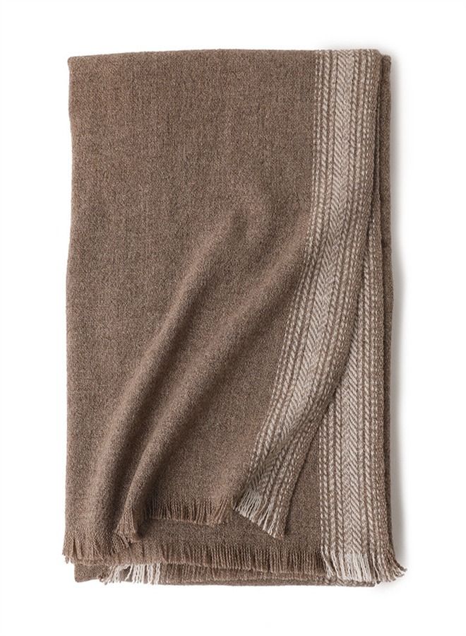 Loquat Solid Warm Thickened Lambswool Scarf  - Image 3