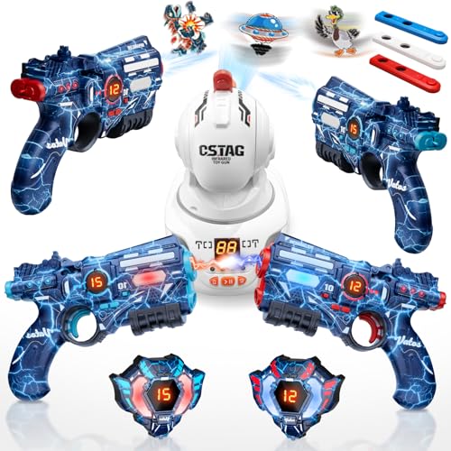 VATOS Rechargeable Infrared Laser Tag Set with Projector 2 Players Toy Gun of Projector with Digital LED Score Display Shooting Battle Games with 3 TargetsFamily Activity Toy for Kids Teens Adults - Image 1