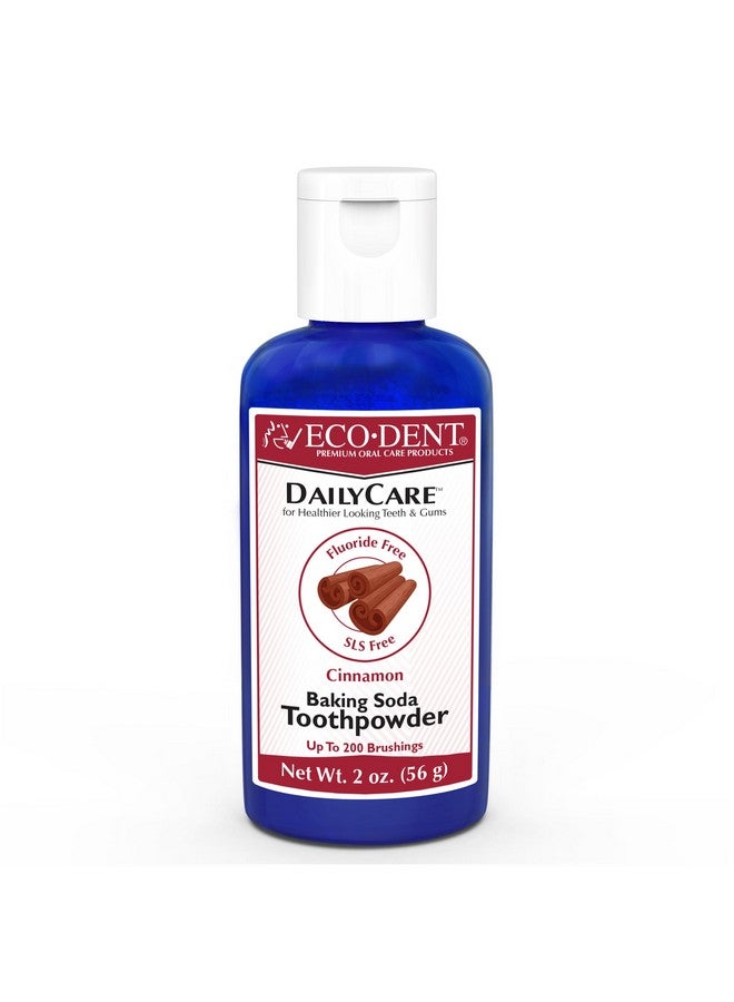 Eco-Dent DailyCare Baking Soda Toothpowder, Cinnamon - Fluoride-Free Toothpaste Powder, SLS-Free Tooth Powder with Baking Soda, Minerals, and Essential Oils, Toothpaste Alternative, 2 Oz - Image 1