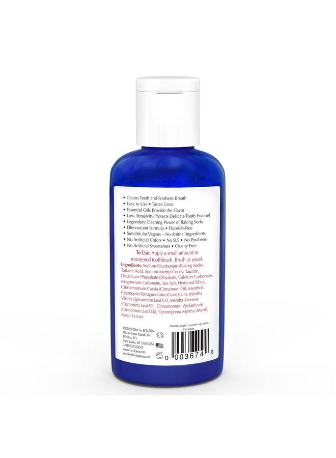 Eco-Dent DailyCare Baking Soda Toothpowder, Cinnamon - Fluoride-Free Toothpaste Powder, SLS-Free Tooth Powder with Baking Soda, Minerals, and Essential Oils, Toothpaste Alternative, 2 Oz - Image 2