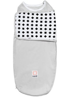 Nanit Nanit Breathing Wear Swaddle – Works Pro Monitor to Track Breathing Motion Sensor-Free for Baby Safety, Real-Time Alerts, 100% Cotton, Size Small, 3-6 Month, White  - Image 1