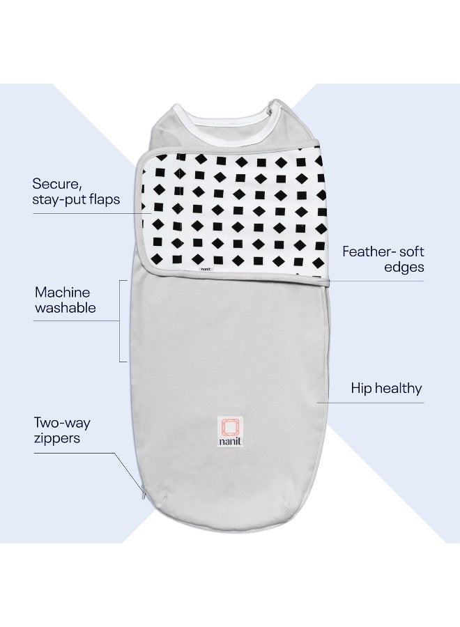 Nanit Nanit Breathing Wear Swaddle – Works Pro Monitor to Track Breathing Motion Sensor-Free for Baby Safety, Real-Time Alerts, 100% Cotton, Size Small, 3-6 Month, White - Image 4