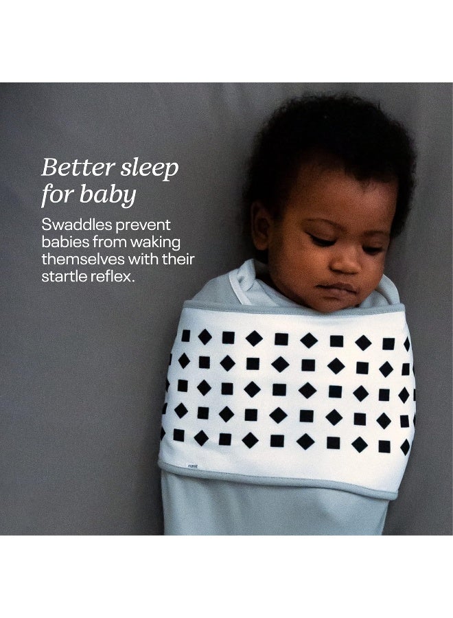 Nanit Nanit Breathing Wear Swaddle – Works Pro Monitor to Track Breathing Motion Sensor-Free for Baby Safety, Real-Time Alerts, 100% Cotton, Size Small, 3-6 Month, White - Image 5