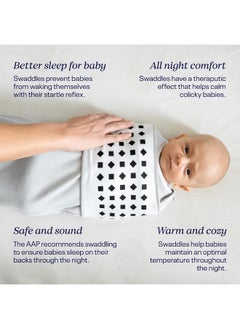 Nanit Nanit Breathing Wear Swaddle – Works Pro Monitor to Track Breathing Motion Sensor-Free for Baby Safety, Real-Time Alerts, 100% Cotton, Size Small, 3-6 Month, White  - Image 3