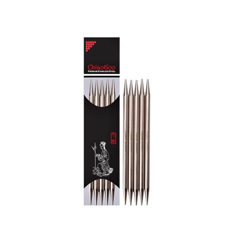 ChiaoGoo Double Point Stainless Steel Knitting Needles 8" 5/Pkg, Size 7/4.5mm - Image 5