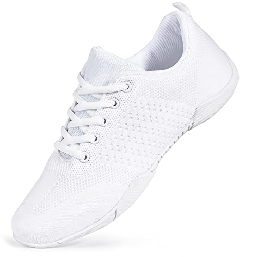 ZVC Cheer Shoes Girls White Cheerleading Shoes for Women Cheer Sneakers Youth Kids - Image 1
