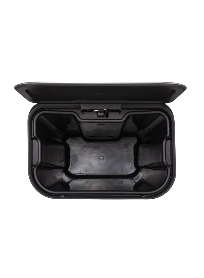 ايست من نون سلة مهملات من الفولاذ المقاوم للصدأ سعة 12 لتر مع غطاء يغلق برفق وسطح مقاوم لبصمات الأصابع للمطبخ والحمام، فضي - 28.5x23.2x42.1 سم - Image 4