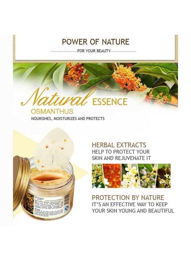 بيو أكوا قناع العين الذهبي أوسمانثوس أقنعة علاج العين الذهبية تحت رقع العين الهالات السوداء علاج أكياس العين الرقع المنتفخة للعيون المضادة للتجاعيد وسادات جل تحت العين 80 قطعة - Image 4