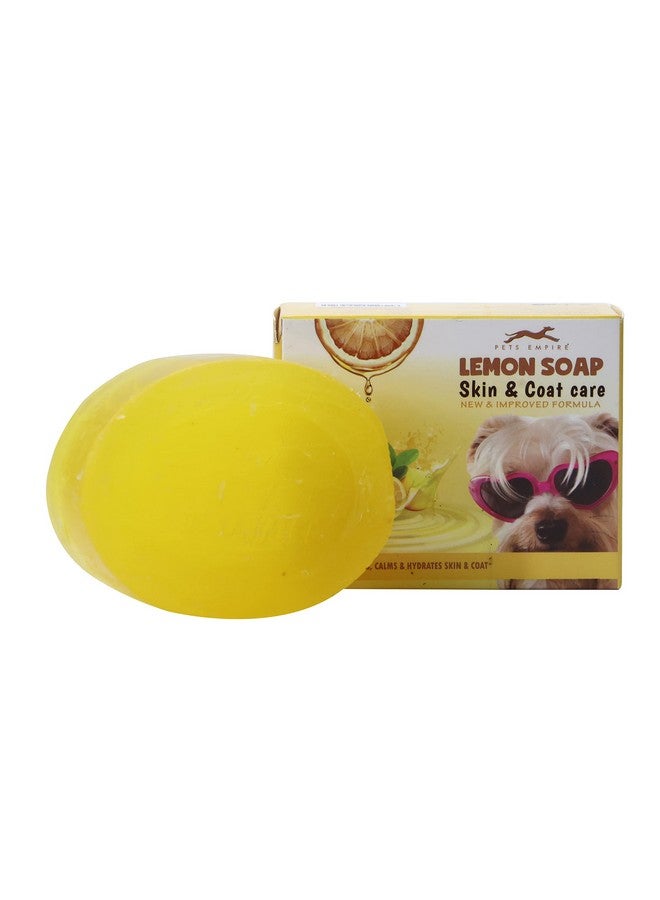بتس إمباير صابون طبيعي للكلاب مصنوع يدويًا، 100 جرام (عبوة من 3 قطع) - قطعة صابون ليمون لطيفة ومغذية للحيوانات الأليفة من أجل بشرة وفراء صحيين | صابون عضوي مضاد للبكتيريا ومفتح للفراء للعناية بالكلاب لجميع السلالات - Image 4