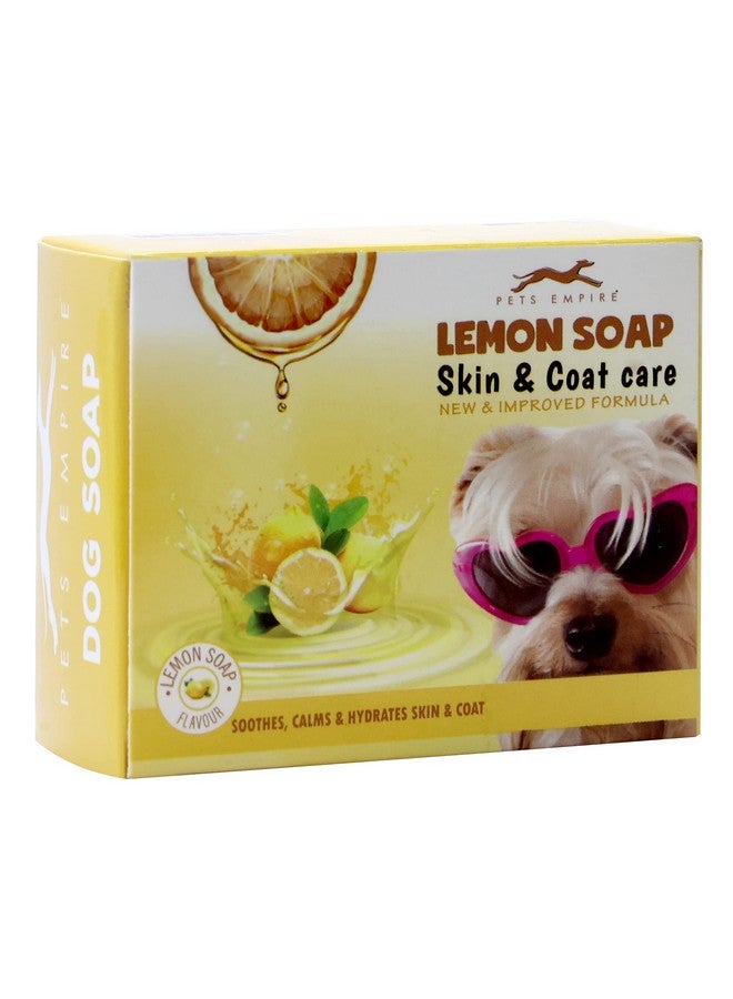 بتس إمباير صابون طبيعي للكلاب مصنوع يدويًا، 100 جرام (عبوة من 3 قطع) - قطعة صابون ليمون لطيفة ومغذية للحيوانات الأليفة من أجل بشرة وفراء صحيين | صابون عضوي مضاد للبكتيريا ومفتح للفراء للعناية بالكلاب لجميع السلالات - Image 3