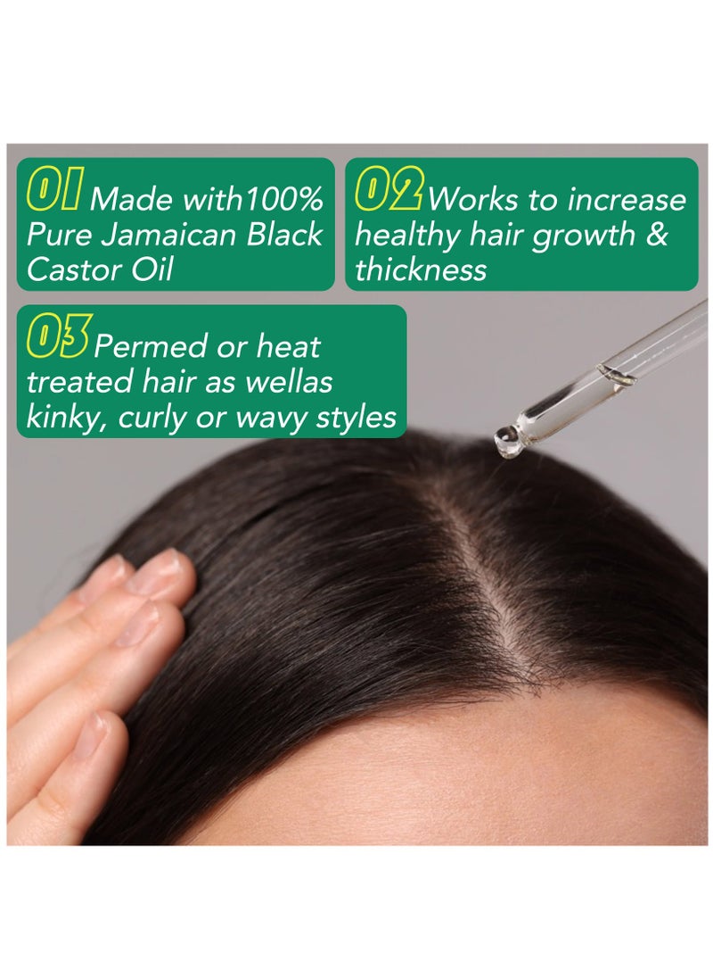 Pegciz - 120ml Jamaican Black Cold Pressed Castor Oil for Hair and Skin Care Eyelashes and Eyebrows Hair Loss & Dry Damaged Hair Nourishment Scalp Stimulates Hair Growth for Men & Women - Image 1