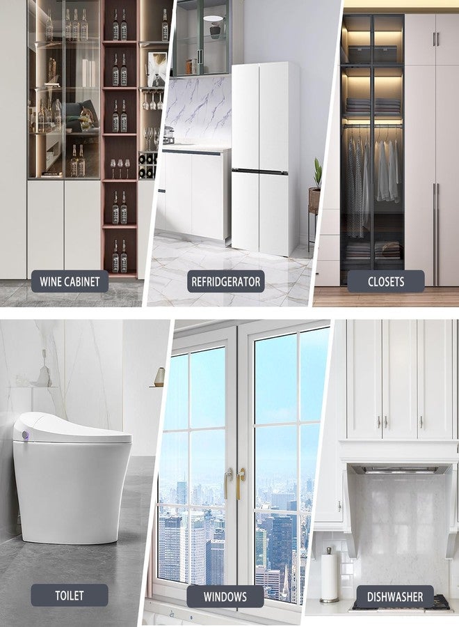 PIHARVA قفل باب الثلاجة للأطفال من بيهارفا - قفل أمان للأطفال مع مفتاح ولاصق - قفل كابل للثلاجة والخزائن والأدراج والدواليب وخزانة الملابس - قفل أمان للأطفال الصغار (أسود - عبوة من قطعة واحدة) - Image 4