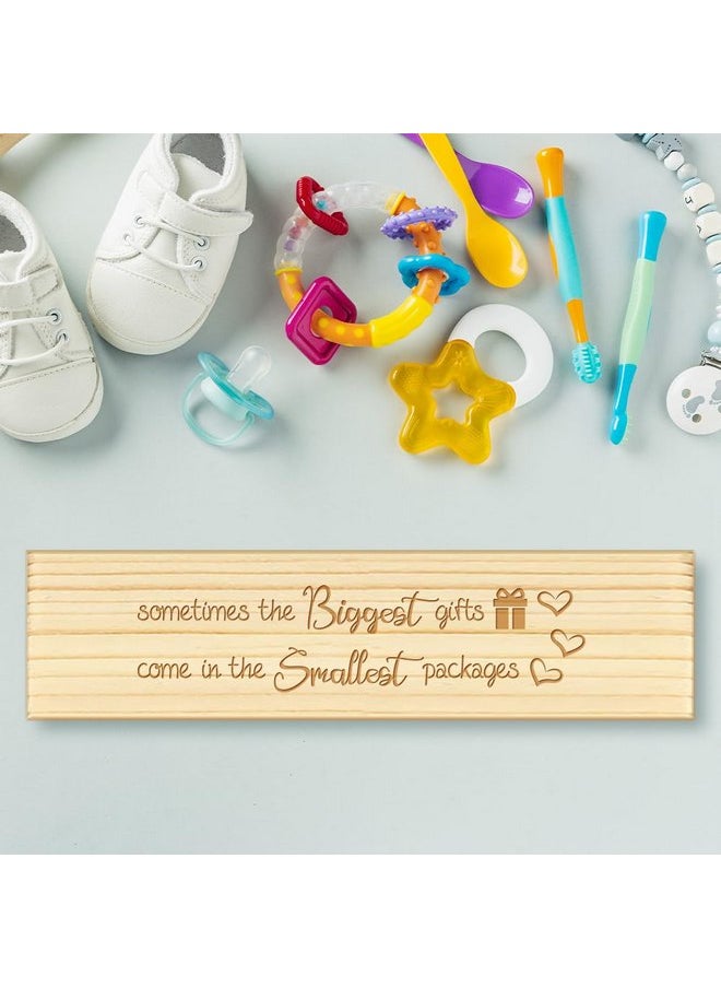 CHGCRAFT - CHGCRAFT Pregnancy Wooden Announcement Gifts Pregnancy Test Keepsake Box Laser Engraving Box Surprise Announcement Gift with Raffia Ribbon to Husband Grandparents Parents 8x2x1.2inch - Image 1