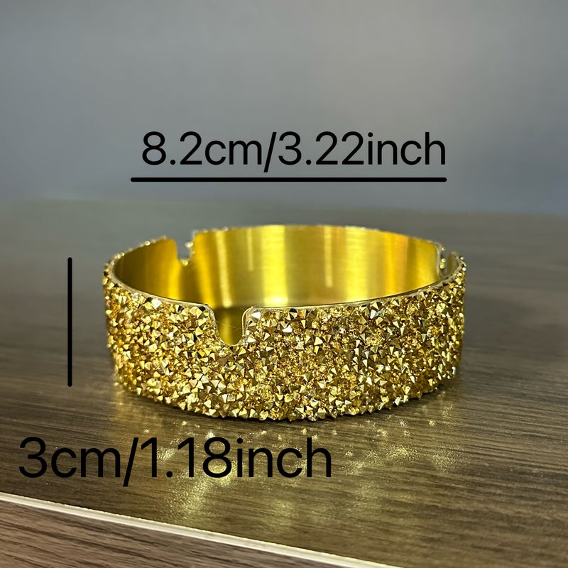 Luxury Diamond Ashtray for Home Office Bar Creative Sparkling Gift - Image 3