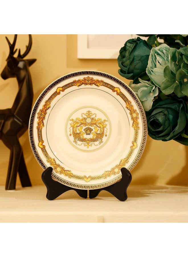 تاتو، 4 مجموعات من حاملات العرض الخشبية وحوامل الأطباق الزخرفية لعرض إطارات الصور وحوامل اللوحات (7 بوصة، أسود) - Image 5