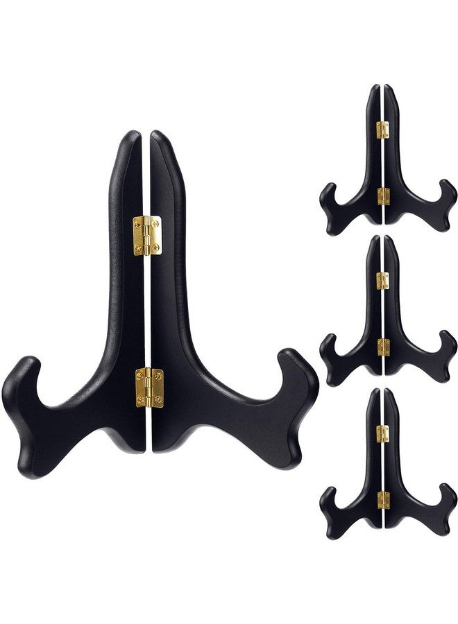 تاتو، 4 مجموعات من حاملات العرض الخشبية وحوامل الأطباق الزخرفية لعرض إطارات الصور وحوامل اللوحات (7 بوصة، أسود) - Image 1