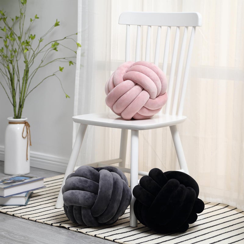 Petrella Knot Pillows Ball Round Throw Pillows Home Decor Cushion Decorative Aesthetic Throw Pillows - Image 4