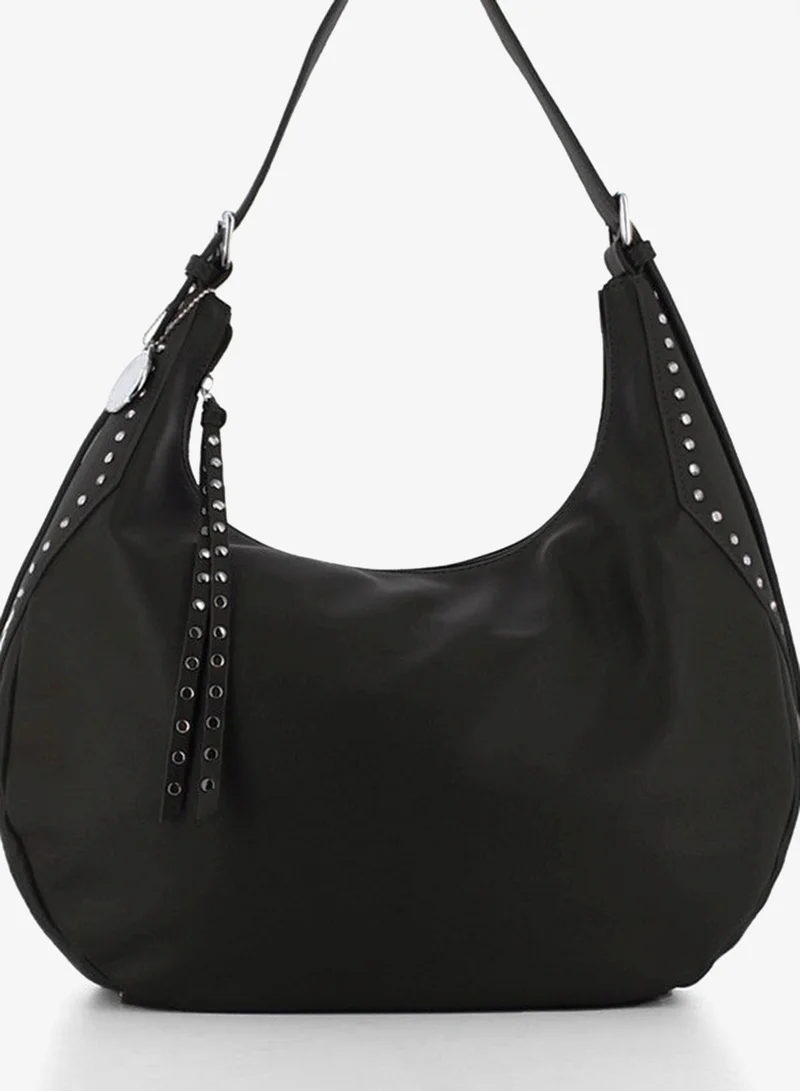 Marina Galanti Women's Allai Leather-Effect Hobo Shoulder Bag - Black