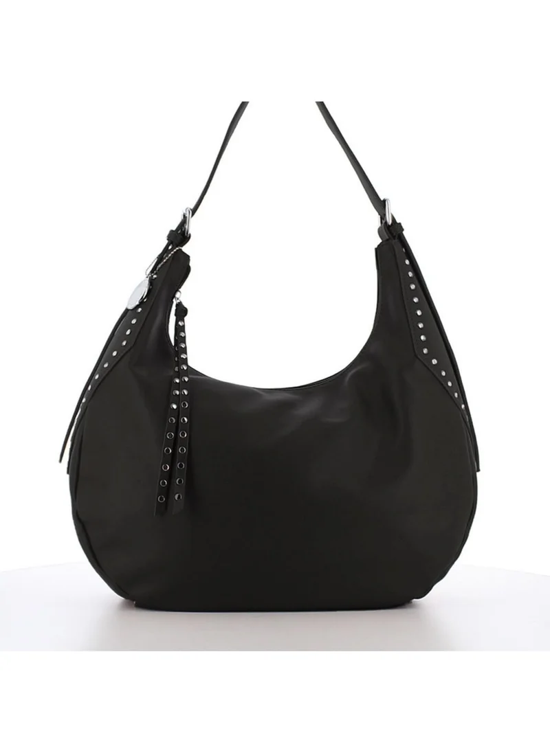 مارينا جالانتي Marina Galanti Women's Allai Leather-Effect Hobo Shoulder Bag - Black