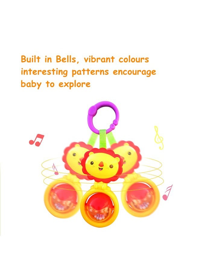 YUNLOVXEE Baby Toys for 0 3 6 9 12 Months, Cartoon Animal Hanging Rattle Toys, Handbells Baby Rattles, Baby Bed Crib Car Seat Travel Stroller Toys for Infant, Best Birthday Gift for Newborn 0-18 Month, 4 Pack - Image 2