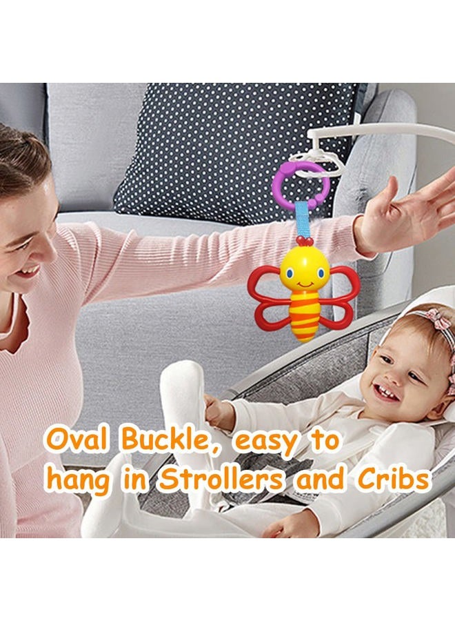 YUNLOVXEE Baby Toys for 0 3 6 9 12 Months, Cartoon Animal Hanging Rattle Toys, Handbells Baby Rattles, Baby Bed Crib Car Seat Travel Stroller Toys for Infant, Best Birthday Gift for Newborn 0-18 Month, 4 Pack - Image 4