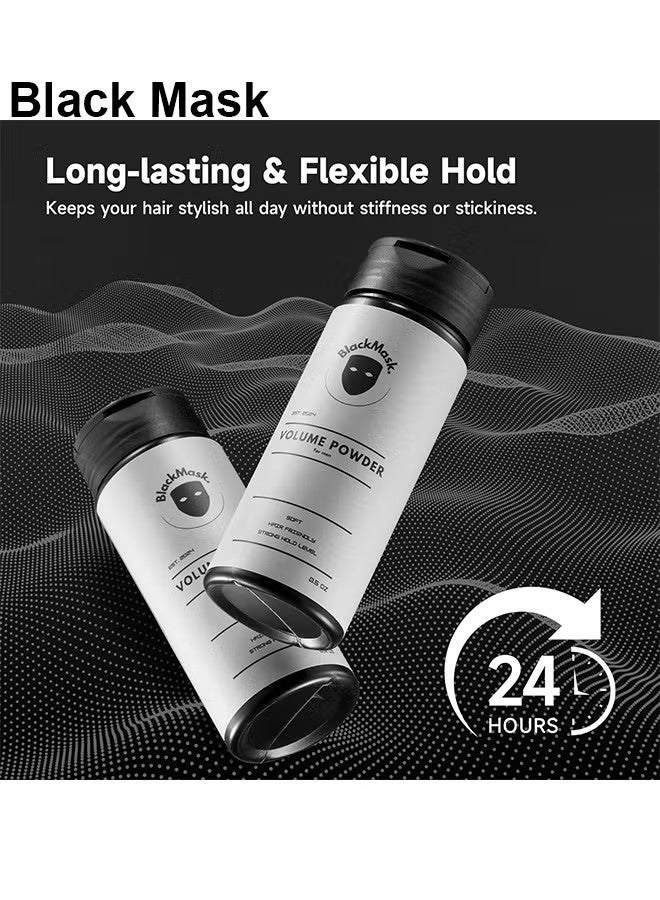 Black Mask BlackMask Texturizing Powder For Men, Easy To Apply, Instantly Adds Texture And Volume, All Natural Ingredients, Strong Hold Hair Powder For Men 0.5oz - Image 5