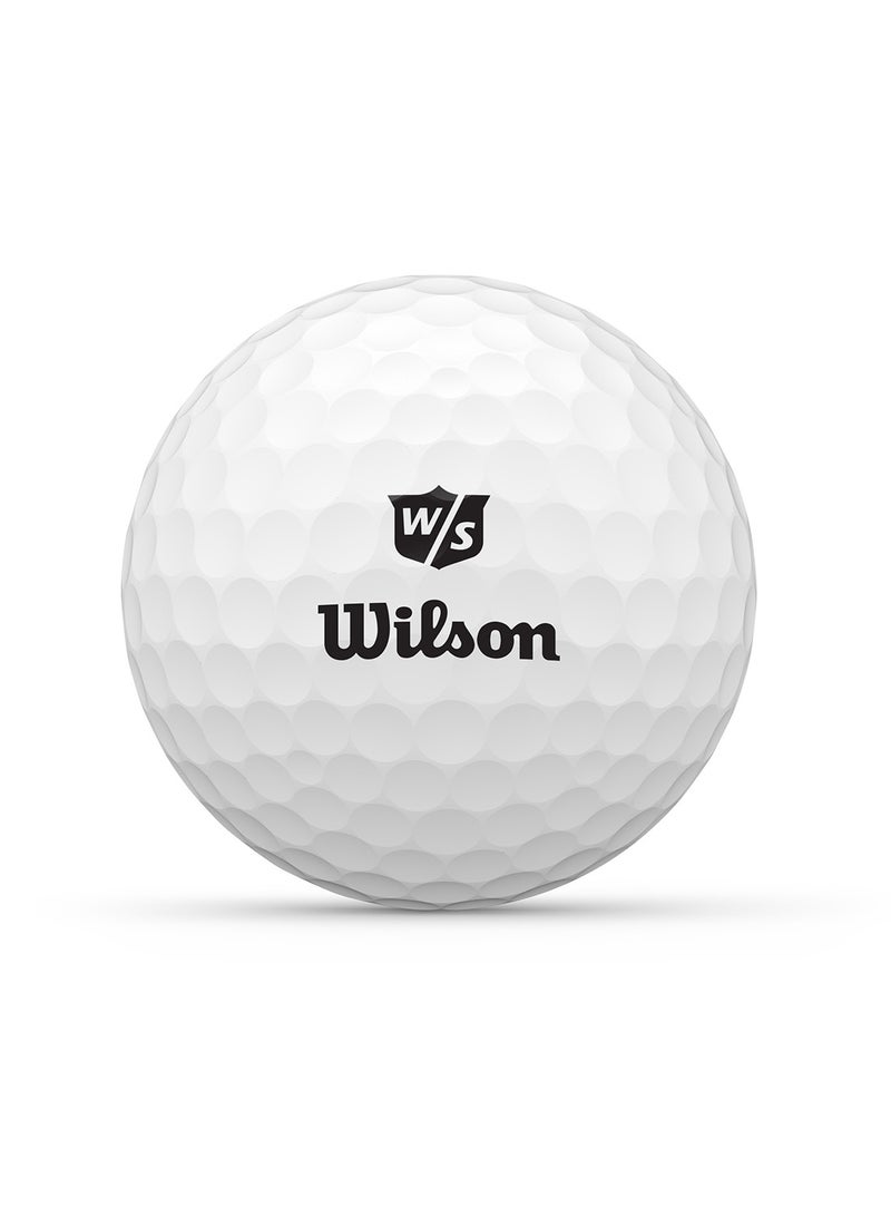 Wilson Staff Premium Range 12 Pack Golf Balls, White - Image 2