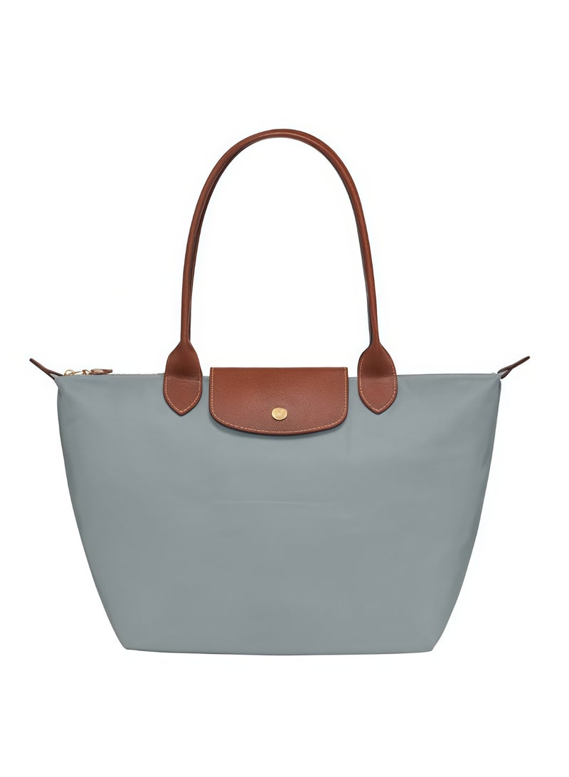 Longchamp Women's Medium Tote Bag, Handbag, Shoulder Bag, Steel Gray Classic Style - Image 1