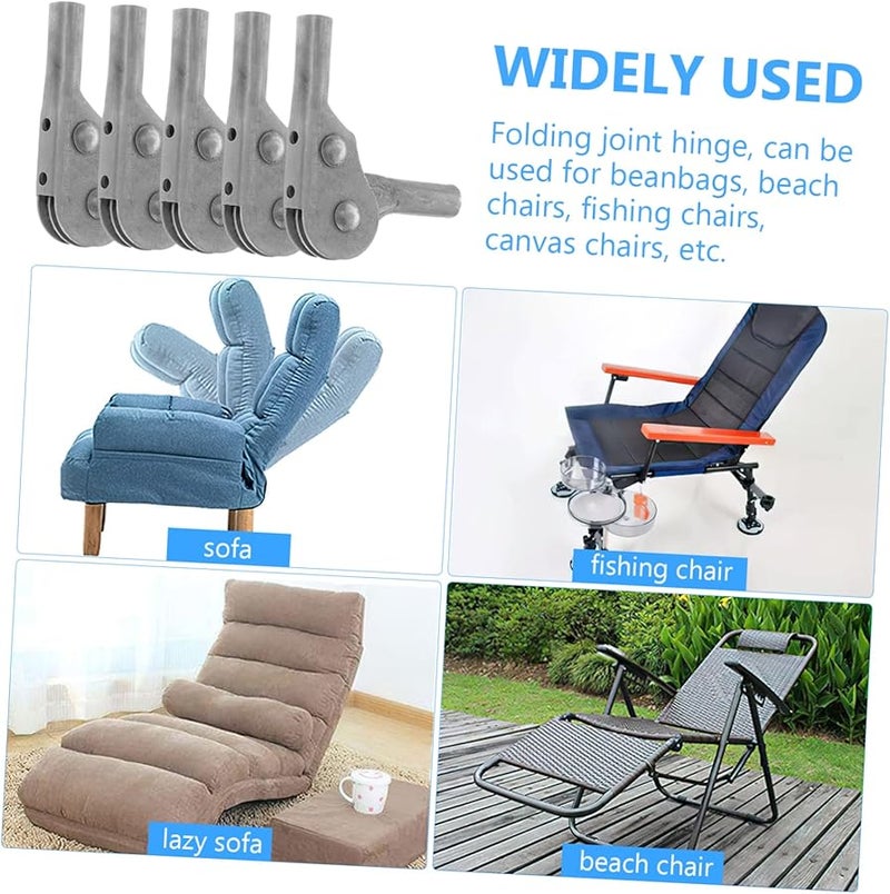 Gatuida 4pcs Heavy Duty Folding Sofa Hinges Rust Resistant Ratchet Supports for Beanbags - Image 2