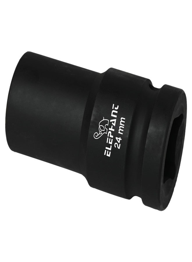 Elephant Metal 1 Inch Square Drive STD Impact Socket 6-Point 24 mm Size 90 mm Length - Image 5