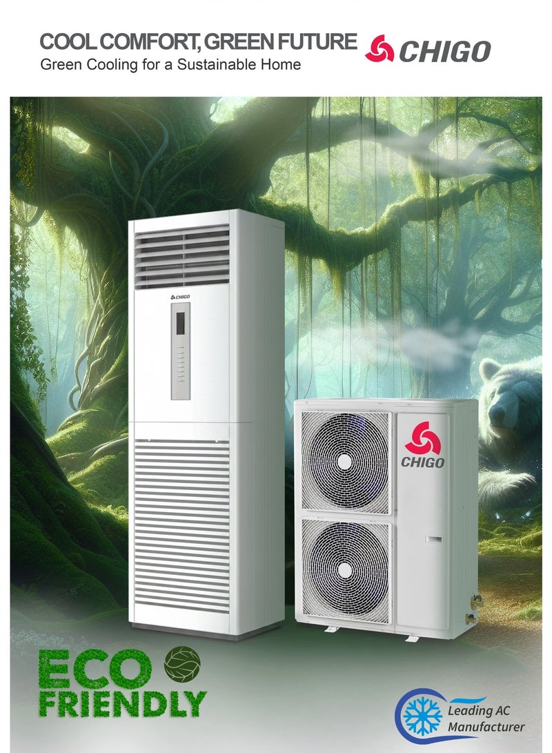 CHIGO 5 Ton Inverter Floor Standing Air Conditioner, Rotary Compressor, T3 Climate, Golden Fin, R32, 4-Way Airflow, LED Display, CFA60CH(1 Year Warranty) - Image 5