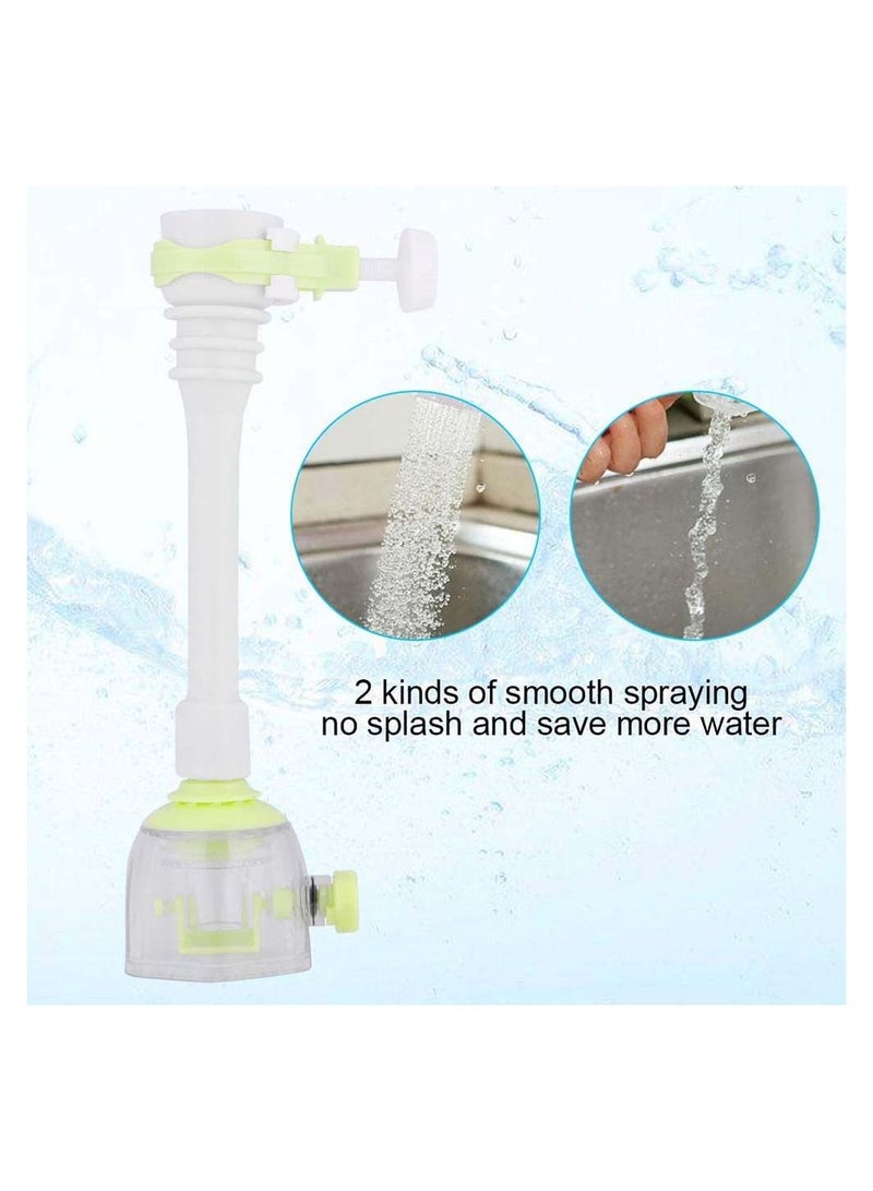 SYOSI Faucet Nozzle Rotary Water Saving Kitchen Tap Anti Splash Spout Extension Extender Hose Aerator Filter Sprayer Sink Attachment Economizer Bathroom Household 4Pcs - Image 2