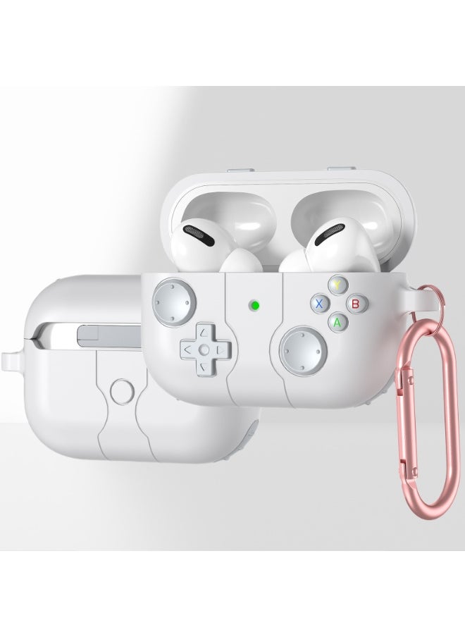 White Game Controller Case for Apple AirPods 2 & 4 - Protective Gaming Style Cover  - Image 2