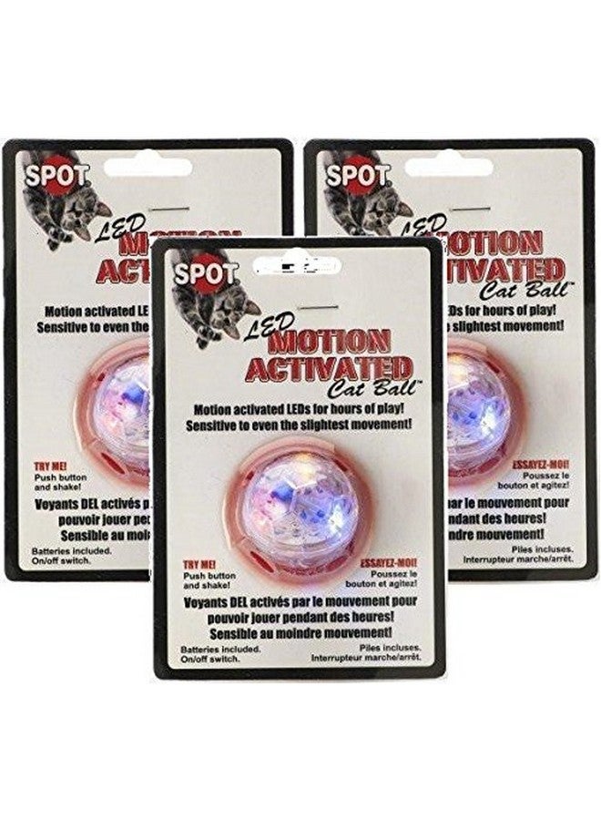 SPOTBRITES Ethical Pet 3 Pack of Motion Activated Cat Ball Cat Toys