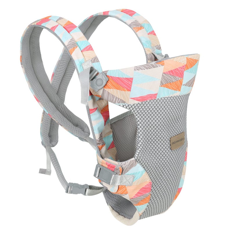 Ocanoiy Baby Wraps Carrier, Ergonomic Baby Carrier Newborn to Toddler, Cozy Baby Front and Back Carrier for 7-45lbs (Colorful) - Image 2