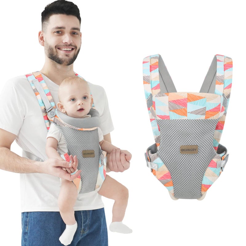 Ocanoiy Baby Wraps Carrier, Ergonomic Baby Carrier Newborn to Toddler, Cozy Baby Front and Back Carrier for 7-45lbs (Colorful) - Image 1
