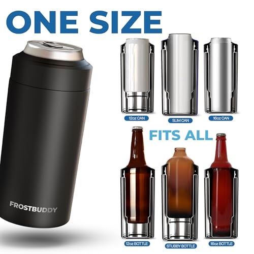 Frost Buddy Universal Can Cooler Fits All For Regular 12 16 oz or SlimSize Bottles Insulated DoubleWalled Stainless Steel Nebula - Image 3