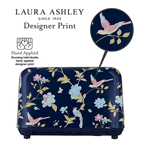 LAURA ASHLEY VQ Laura Ashley Elveden Navy Stainless Steel 4 Slice Toaster | Multi-Functional Bagels & Bread Toaster 4 Slice with Adjustable Heating & Defrost Mode | Featuring 4 Wide Slots, Croissant Warming Rack - Image 4