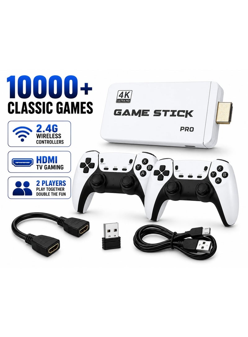 جهاز ألعاب ريترو 2.4G لاسلكي للتلفزيون مع 10000+ لعبة وذراعين تحكم وHDMI - Image 1
