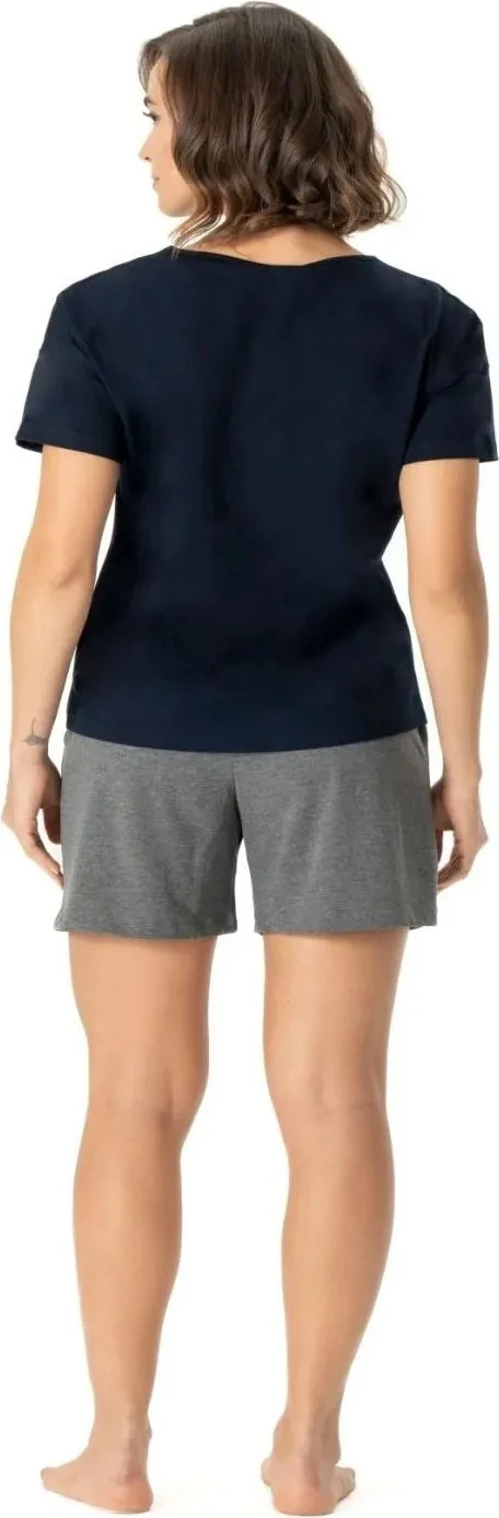 U.S. Polo Assn. Women's Oversized T-Shirt Shorts Set Navy Blue