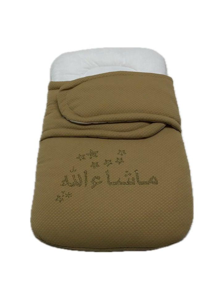 Sweet baby Baby sleeping Bag Velcro type attractive design-Beige Color from Sweet Baby.  - Image 4