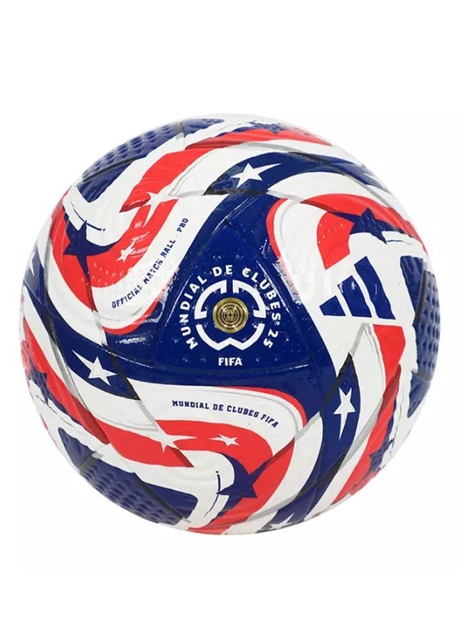 Eworld 2025 FIFA Club World Cup USA Official Match Ball, Seamless TSBE Construction, Butyl Bladder for Reduced Moisture, FIFA Quality Certified, Replica League Edition in White-Power Blue-Lucid Red-Silver Met.  Size 5. - Image 2