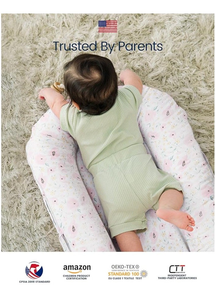 Moro Moro Cotton Baby Nest with Full Zipper – Adjustable & Portable for Newborns  - Image 2