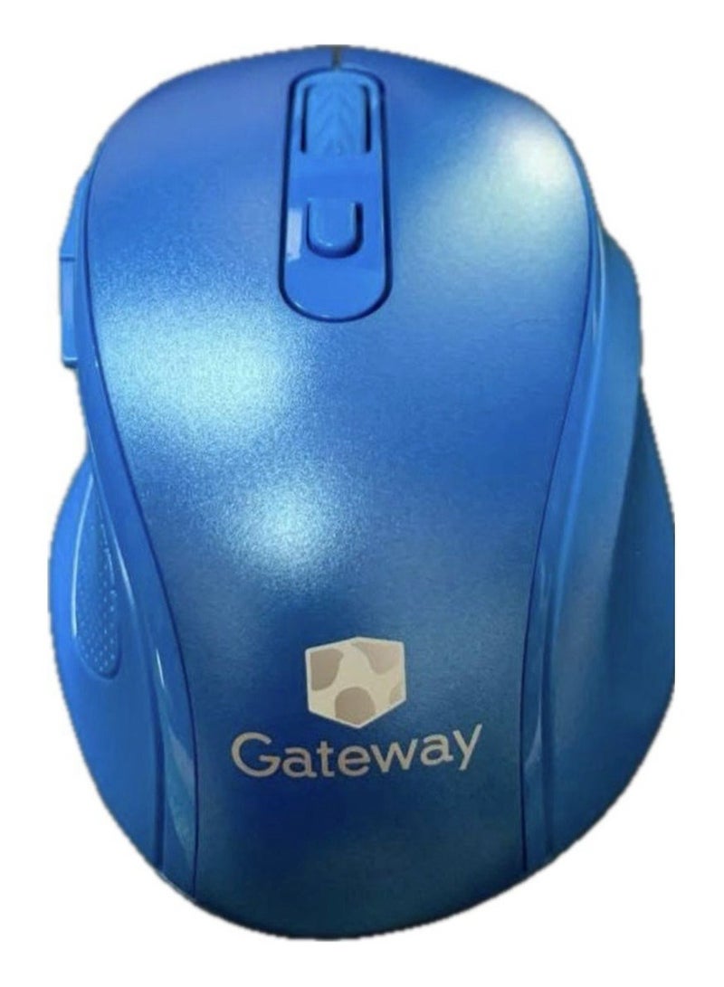 جيت واي فأرة لاسلكية من Gateway مزودة بـ 6 أزرار مع خاصية توفير الطاقة ومظهر أنيق وفعال لأجهزة الكمبيوتر 2.4 جيجا هرتز تعمل بالبطارية