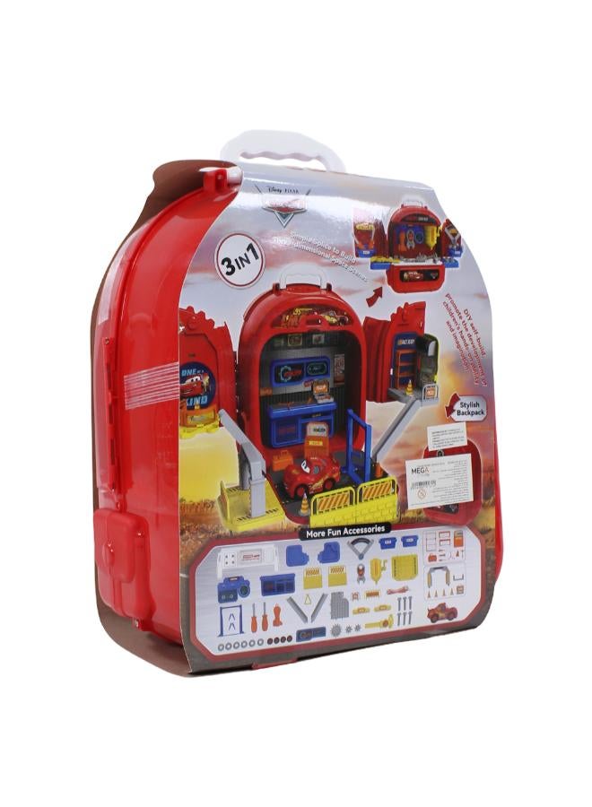 Cars 3-in-1 Tools Set – Pretend Mechanic Workshop and Carry Case - Image 2