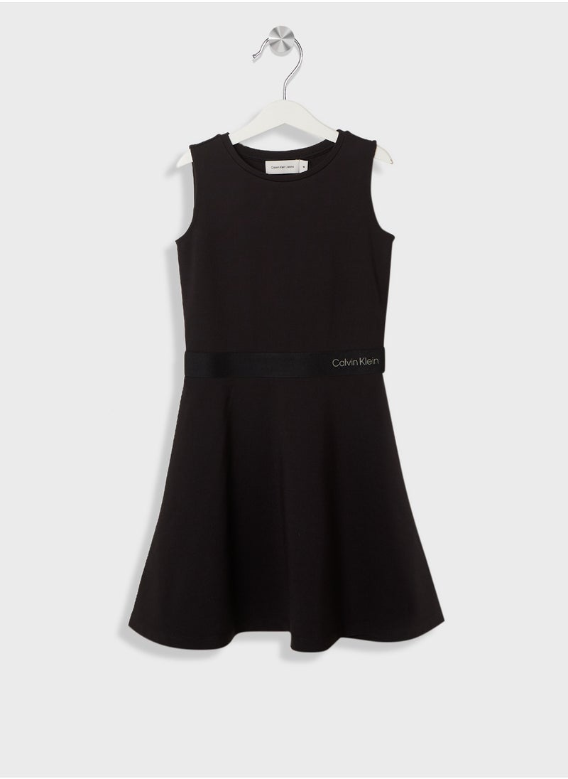 Calvin Klein Jeans Kids Fit & Flare Sleeveless Punto Dress  - Image 1