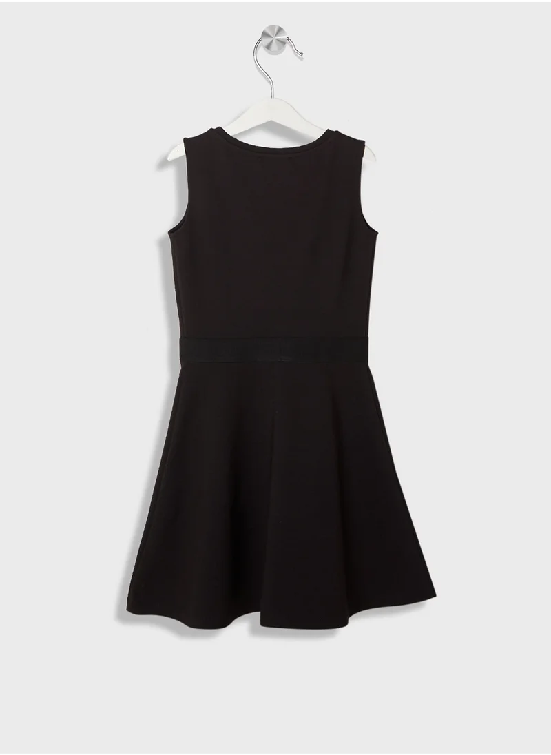 كالفن كلاين جينز Kids Fit & Flare Sleeveless Punto Dress