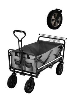Trolley for transporting items equipped with rubber wheels that move smoothly