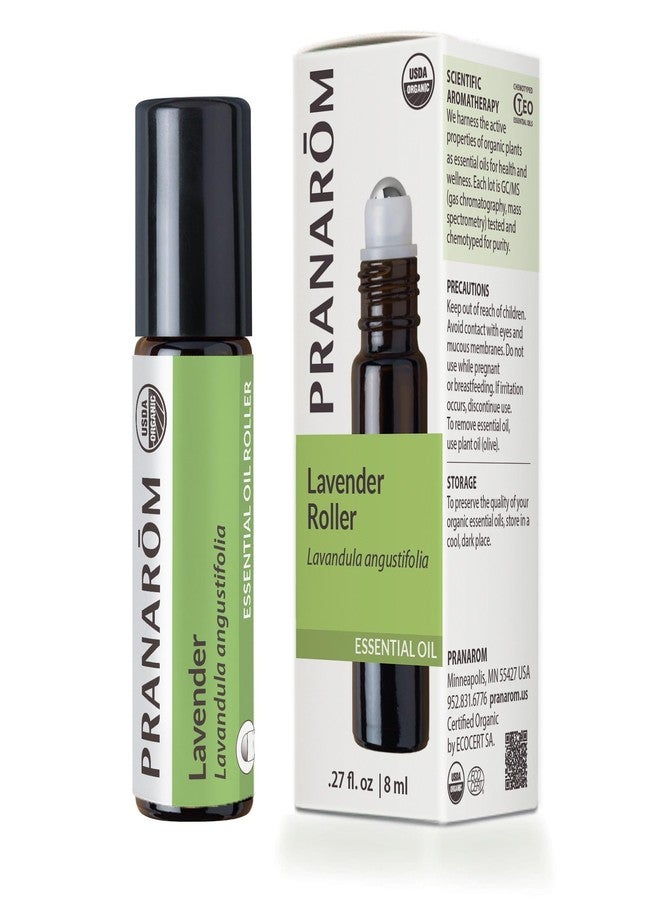 Pranarom - Lavender Essential Oil Roller 8ml - Relaxation Therapy - Certified Organic Purity - Roller Ball Application -Promotes Relaxation - Enhances Skincare Routines - Versatile Aromatherapy Use - Image 1