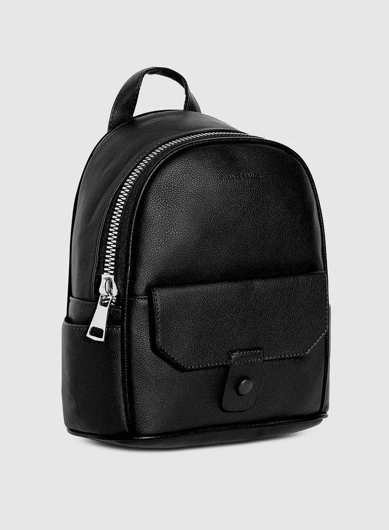 Haute Sauce Elevated Round Mini Backpack - Black